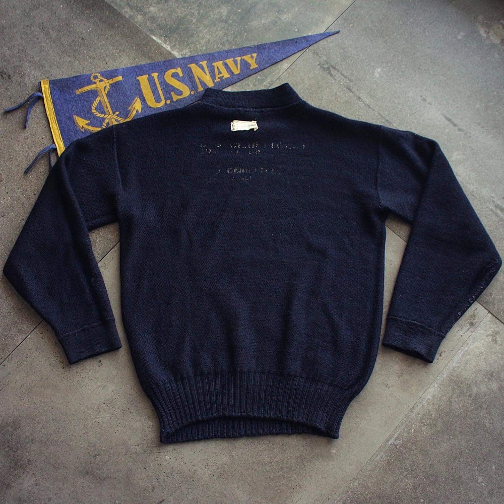 Rare 1950&#039;s USN G.O.B CrewNeck Sweater (loose 100size)