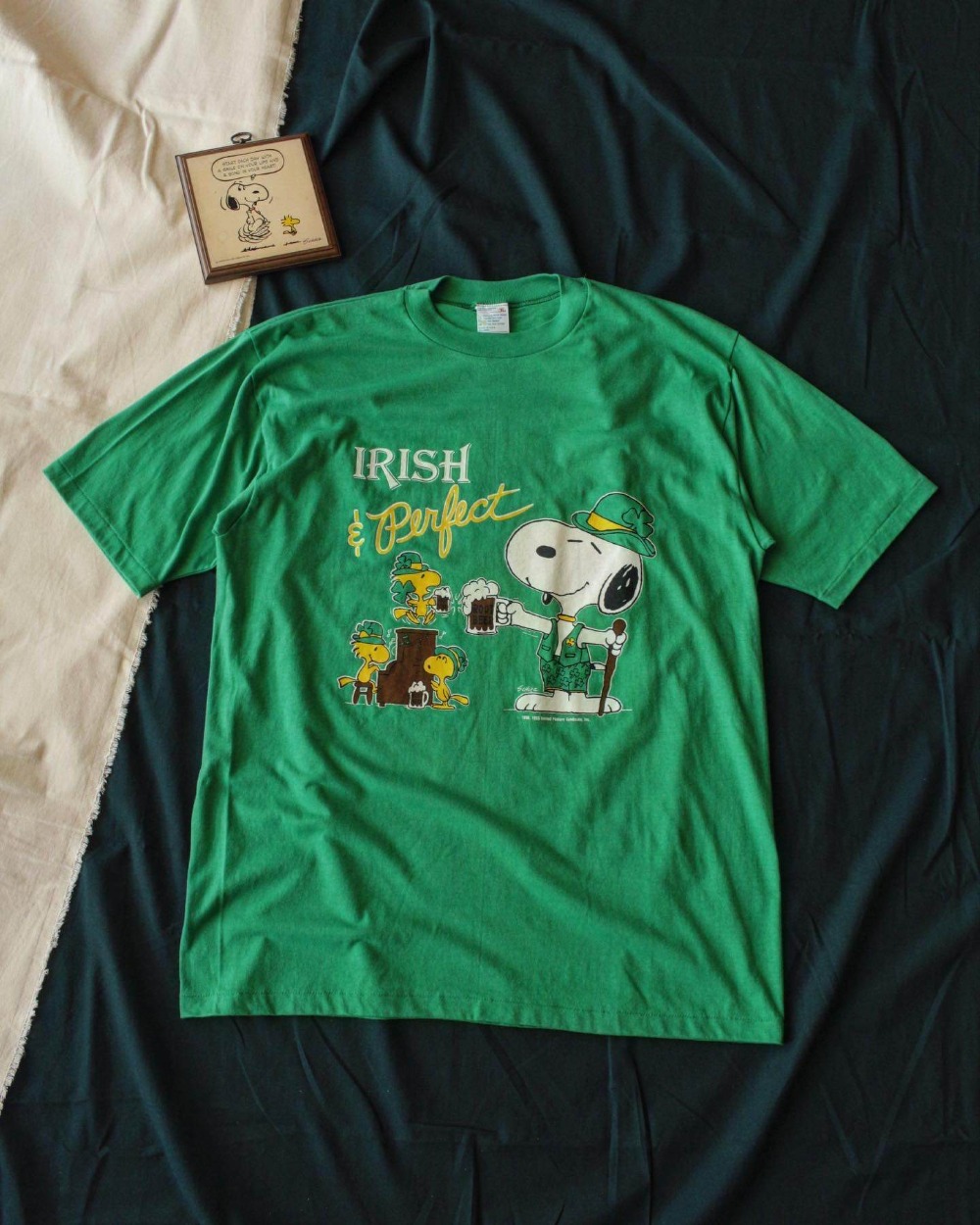 1990&#039;s Deadstock Artex IRISH Snoopy T-Shirt (105size)