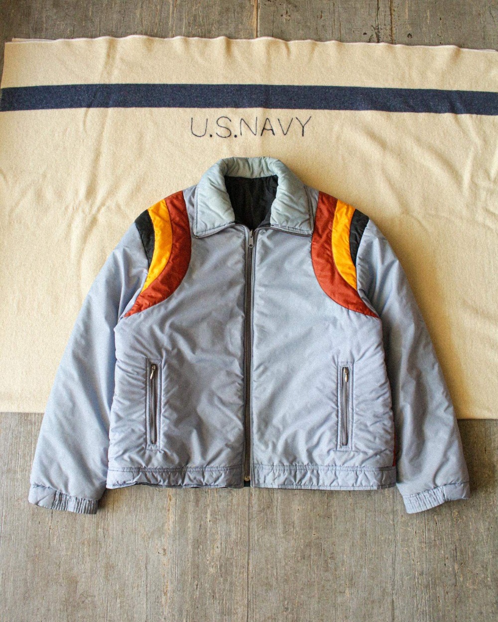 1980&#039;s Mongomery WARD Reversible Puff Jacket (105-110size)
