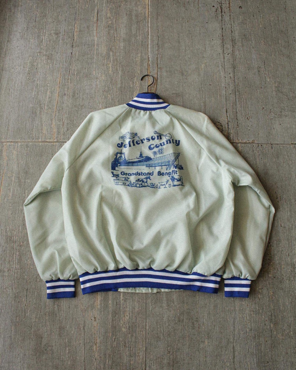 Mint 1980&#039;s Go Sportswear Jefferson Country Sateen Varsity Jacket (loose 100-105size)
